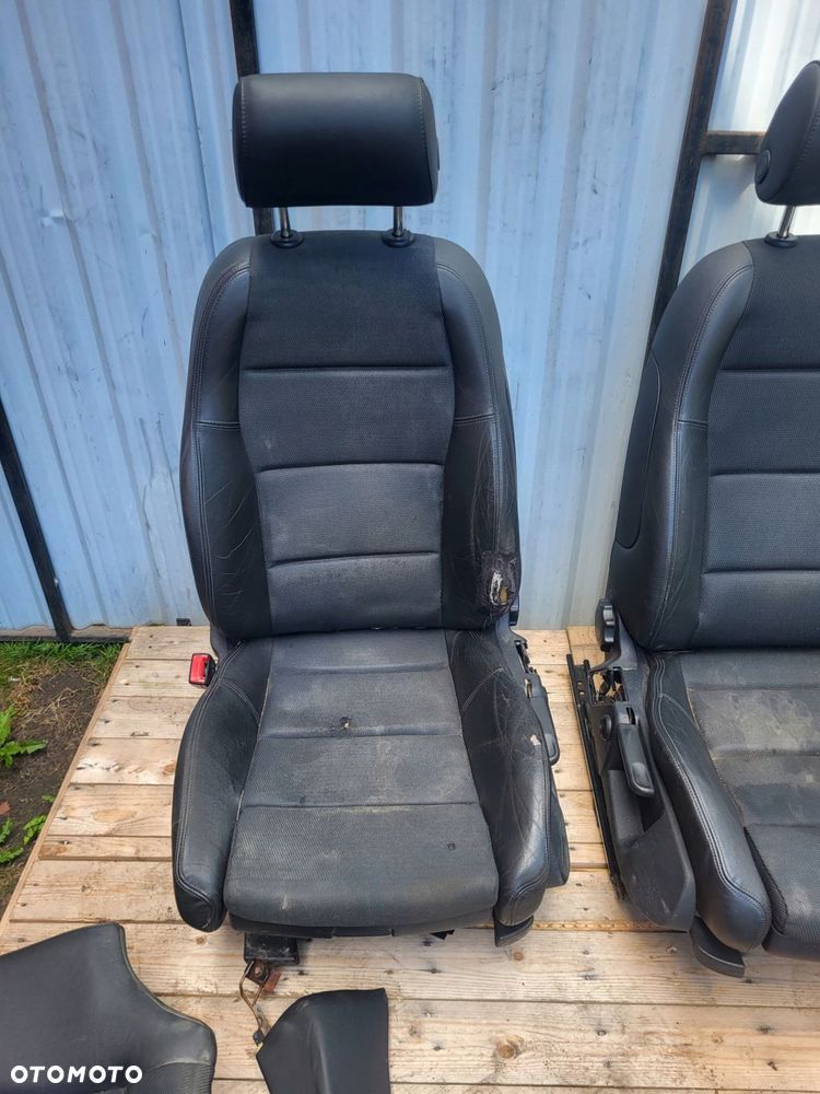 fotele + boczki speed kanapa audi a4 b6 s line pół skóra komplet - 5