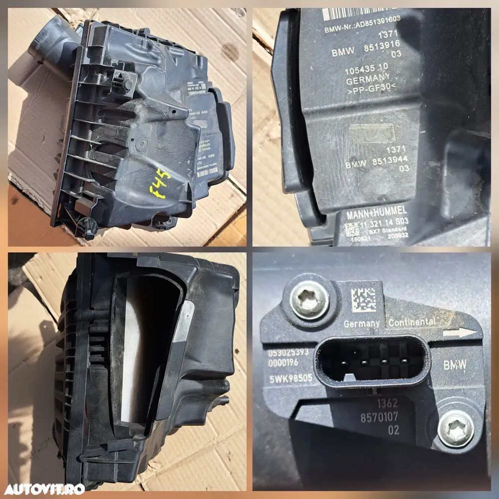 Anexe motor pompa apa capac motor galerie admisie furtune aer conducta lichid racire bmw 216 active tourer F45 B37 - 2