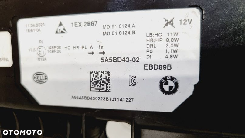 REFLEKTOR LEWY FULL LED BMW X1 U11 5A5BD43 EUROPA - 4