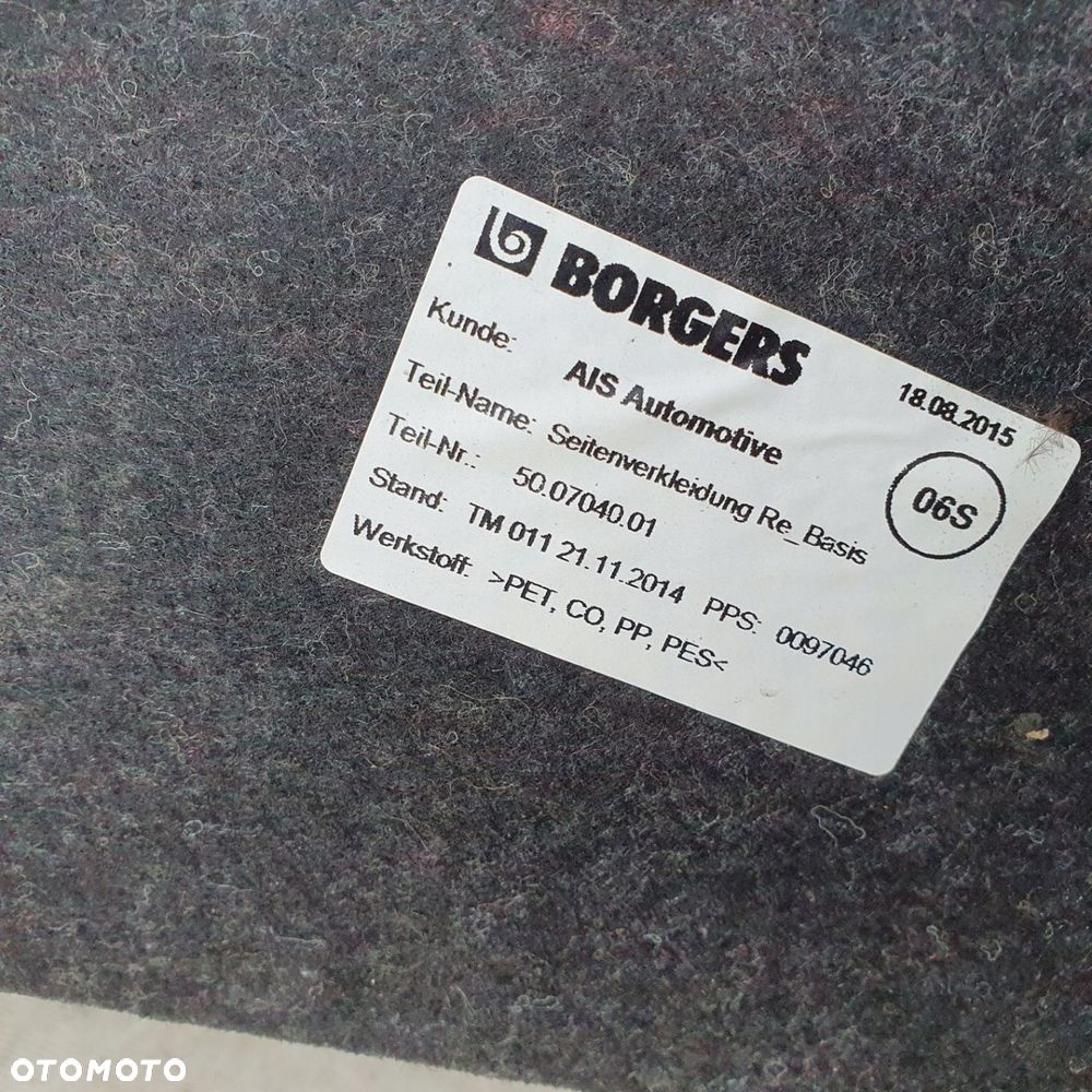 tapicerka bagażnika VW Passat B8 kombi - 9