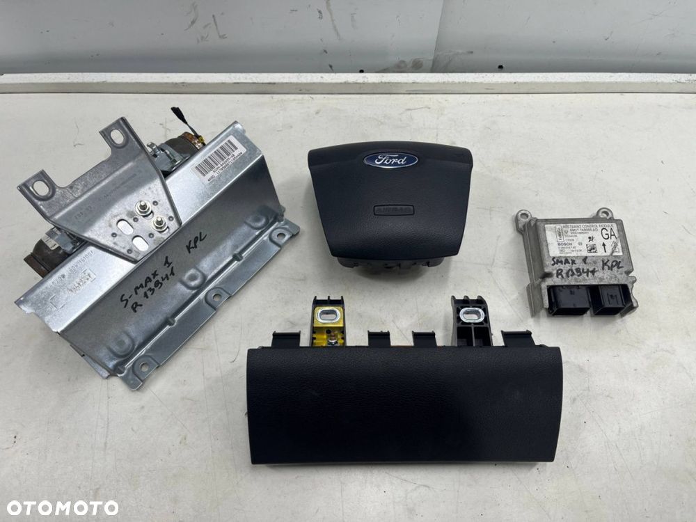 Airbag Ford S-Max MK1 Galaxy MK2 06-14r. poduszka powietrzna kolanowa kierownicy pasażera KOMPLET - 1