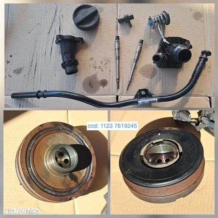 Anexe motor B47 BMW alternator capac chiuloasa termoflot bujie incandescenta pompa inalta presiune suport alternator - 4