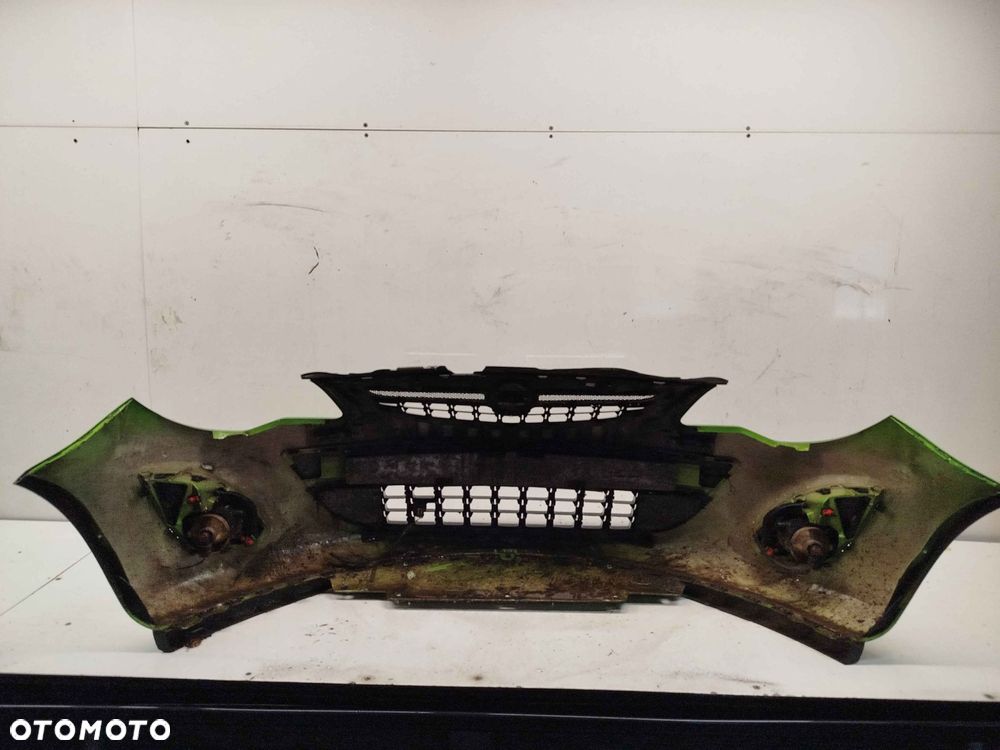 ^ ZDERZAK PRZÓD PRZEDNI OPEL CORSA D LIFT FL Z30P ZIELONY HALOGENY - 5