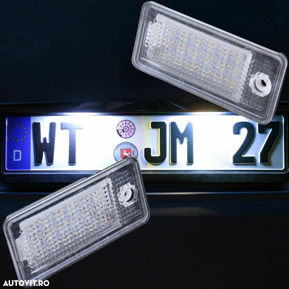 Lampi numar LED pentru Audi A4 B6, B7, A6 C6, A3, A5, A8, Q7 - 2