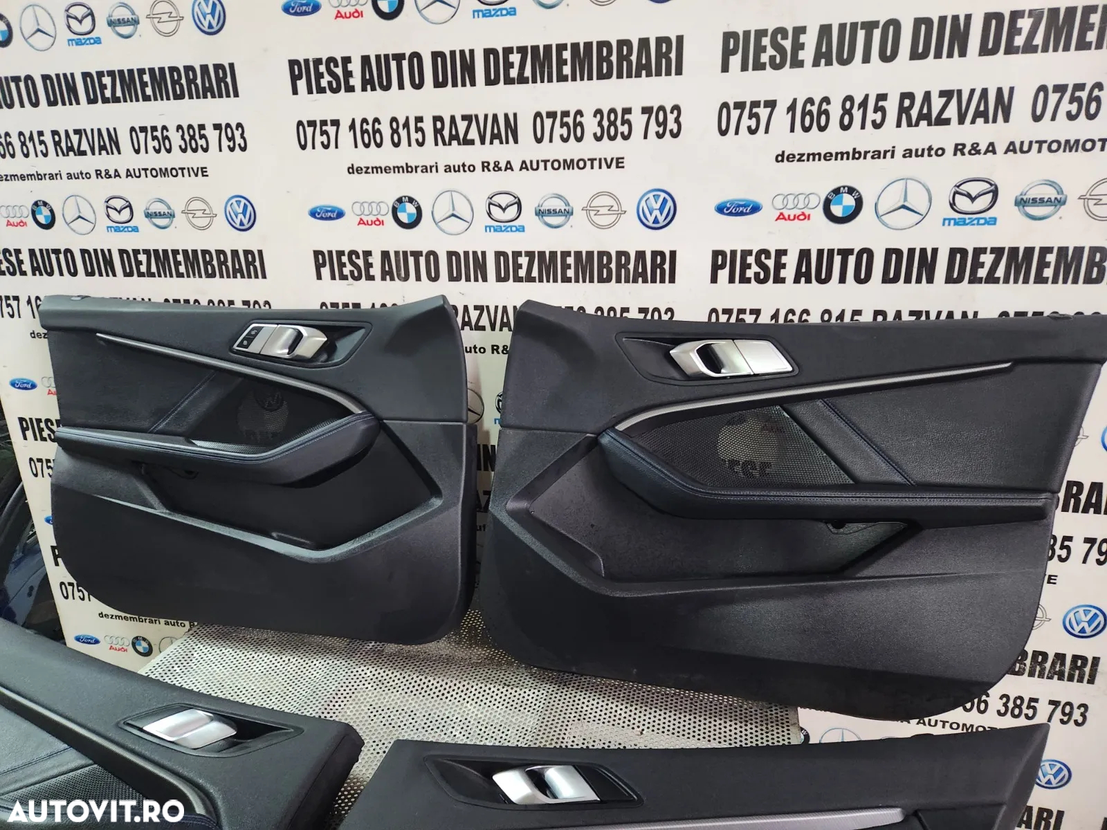Fata Tapiterie Usa Fete Usi Cusatura Albastra Si Piele Bmw F40 Seria 1 Volan Stanga Impecabile - De - 3