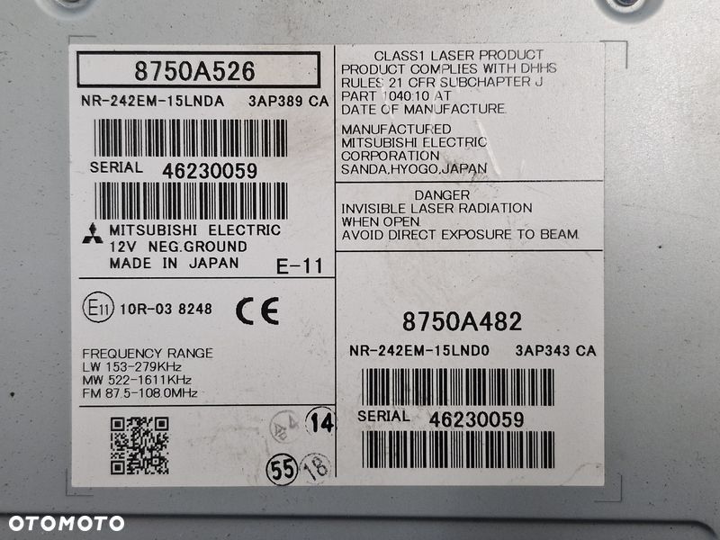 mitsubishi outlander 3 iii radio nawigacja navi 8750a482 - 4