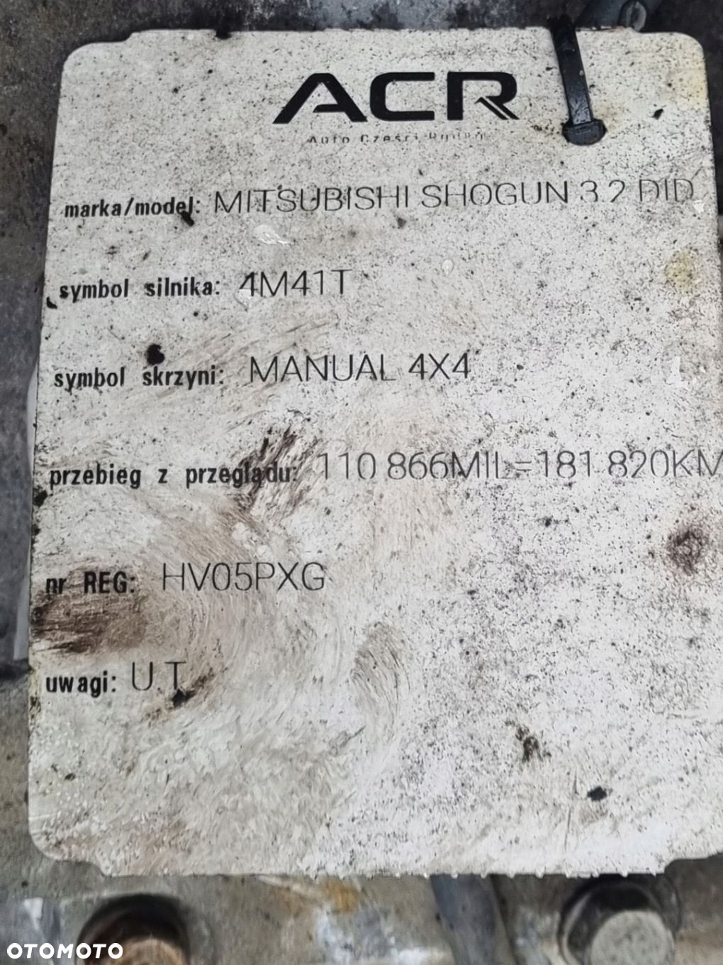 Mitsubishi Pajero III 3.2 DID REDUKTOR MANUALNEJ SKRZYNI BIEGÓW manual 4X4 - 8