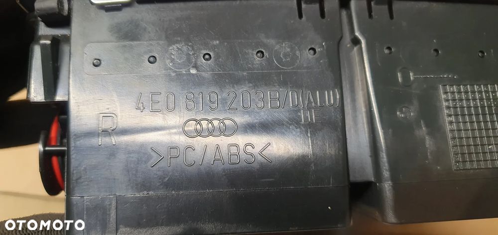 Panel nawiewu powietrza klimatyzacji tył kratka Audi A8 D3 4E0919158F 4E0819203B - 9