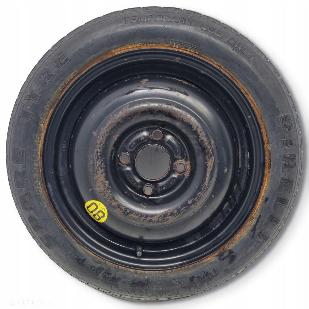 KOŁO DOJAZDOWE 125/80 R15 98AB-NA 2150836 4x108 Ford Fiesta Mk5 Mk6 - 1