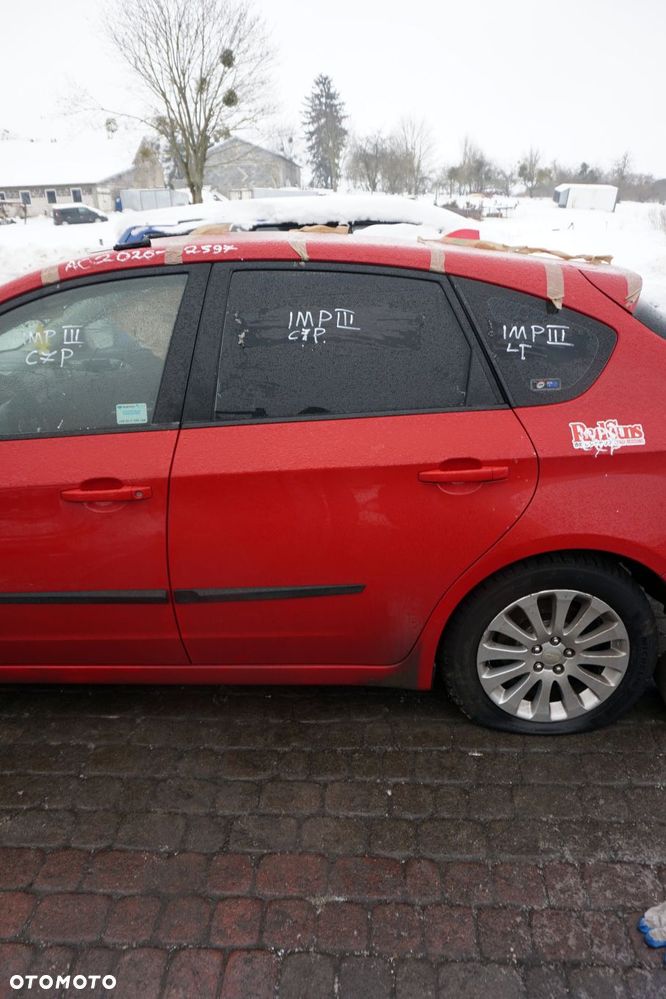 DRZWI TYLNE LEWE IMPREZA III GH 5D HB C7P  CZERWONY SUBARU 2007-2011 - 1