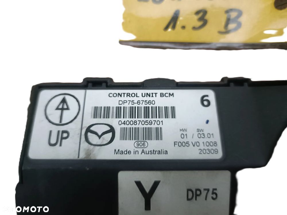 MAZDA 2 II 07-14 1,3 B STEROWNIK MODUŁ BCM DP75-67560 * - 3