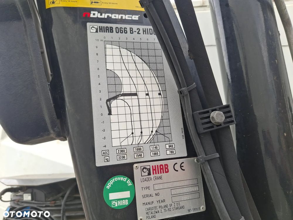 DAF LF 45.180 Wywrotka 3 Stronna + Hydroburta HDS HIAB Żuraw Dźwig Sterowanie Radiowe Łyżka Chwytak Obrotowy Dzielone Burty Hak Klimatyzacja Niski Przebieg Blokada Mostu Oświetlenie Ostrzegawcze - 33