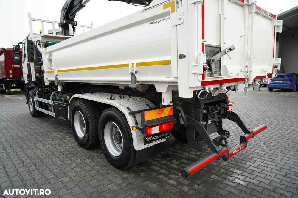 Renault C 430 / 6x4 / BASCUNĂ CU DOUĂ LATE / BASCUNĂ HIDRAULICĂ + HIAB 211 EP-3 HDS / EURO 6 / RADIOCOMANDĂ / ROTATOARE / CUPĂ - 21