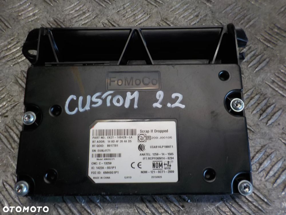 FORD TRANSIT CUSTOM MODUŁ STEROWNIK BLUETOOTH EK2T-14B428-LA