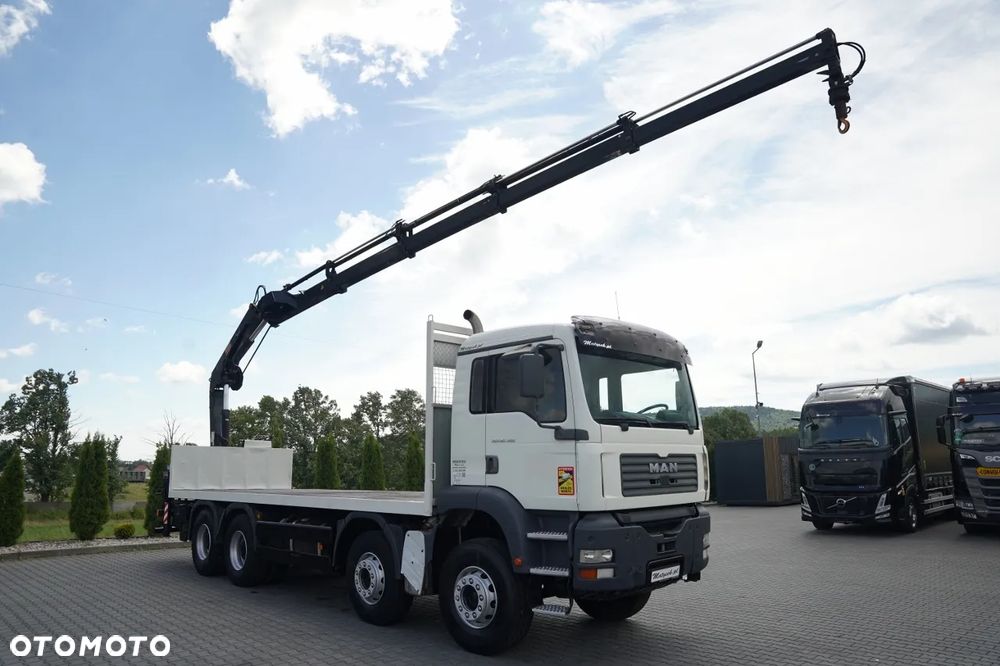 MAN TGA 35.360 /  PLATFORMA 8x4 + HDS HIAB 166 D-4 / MAX UDŹWIG: 4 600 KG /  ROTATOR / PILOT - 8
