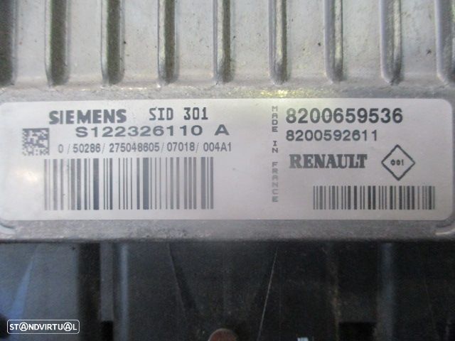 Centralina 8200659536 8200592611 RENAULT MEGANE 2 BREAK FASE 2 2007 1.5DCI 105CV 5P CINZA SIEMENS - 2