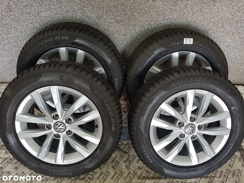 KOŁA ZIMOWE ORYGINAŁ VW GOLF TOURAN CADDY PASSAT  5X112 205/60R16 - 2