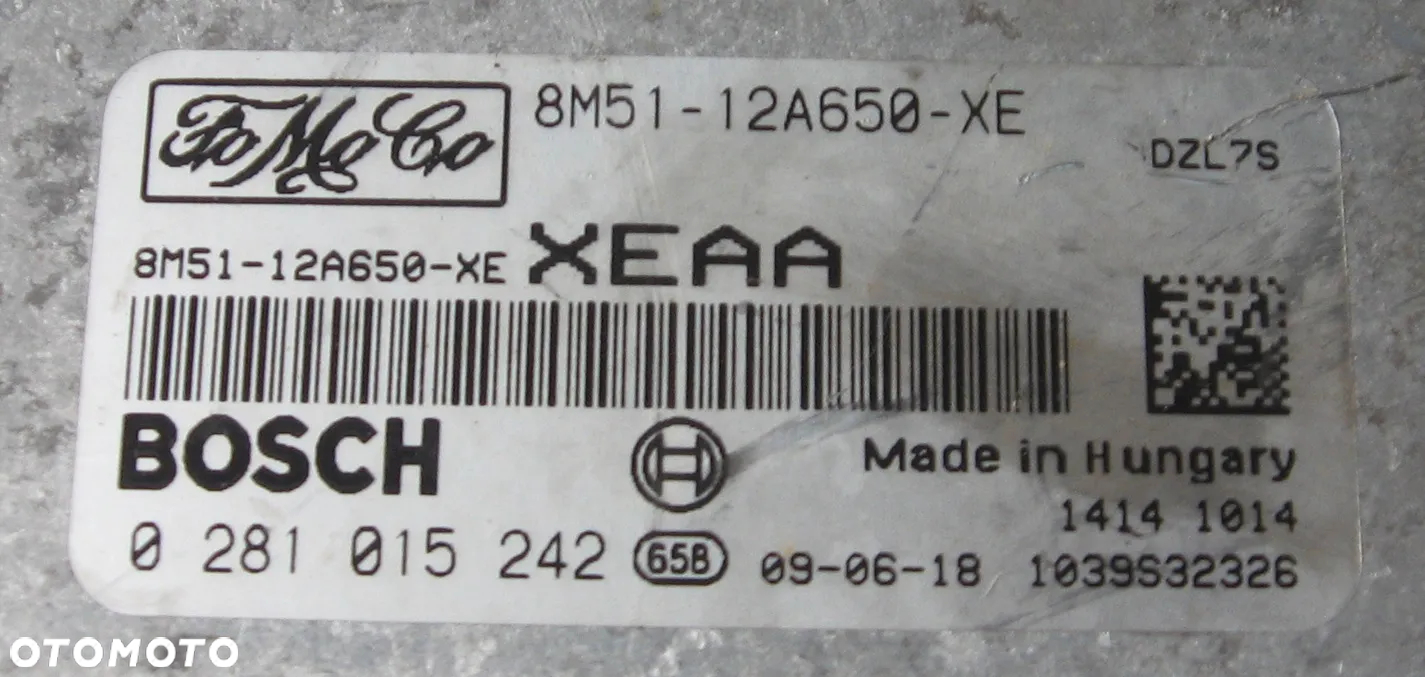 sterownik silnika FORD FOCUS II 1.6 TDCI C-MAX MAZDA 3 0281015242 - 3