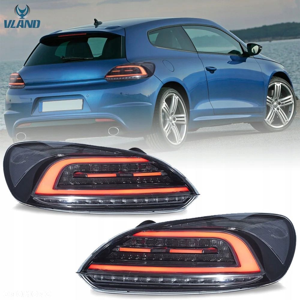 Lampy tyl ne kpl Vland Full Led Neon Diody Tuning VW Scirocco 1k8 2008-2014 - 1