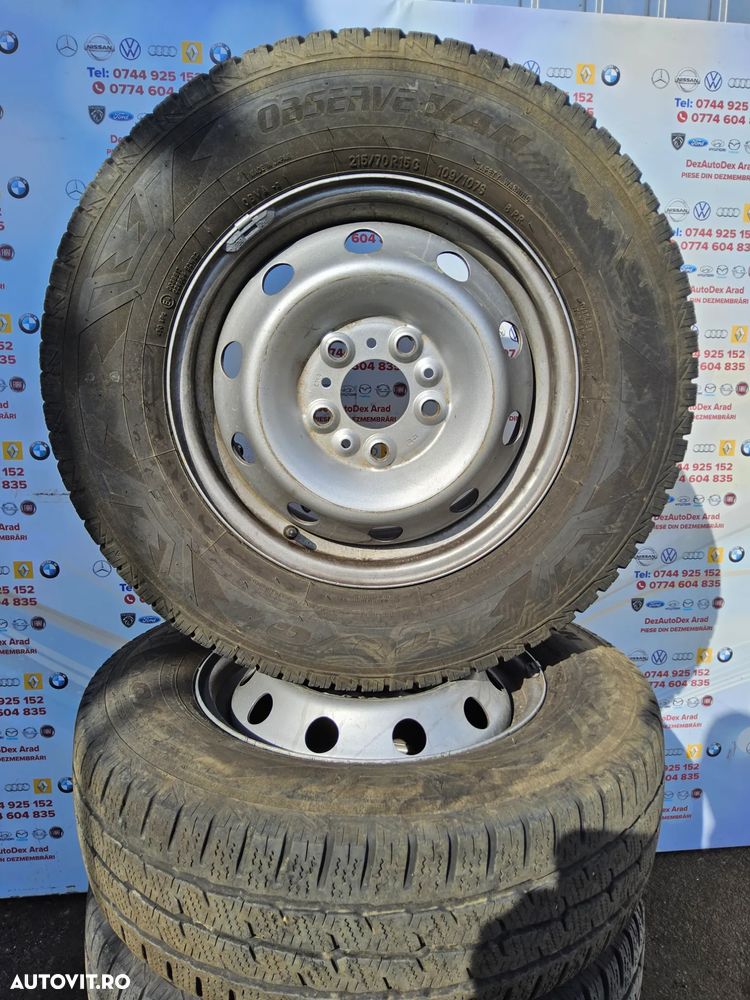 Jante cu anvelope Fiat Ducato Peugeot Boxer Citroen Jumper r15c 215/70/r15c jante cu cauciucuri - 10