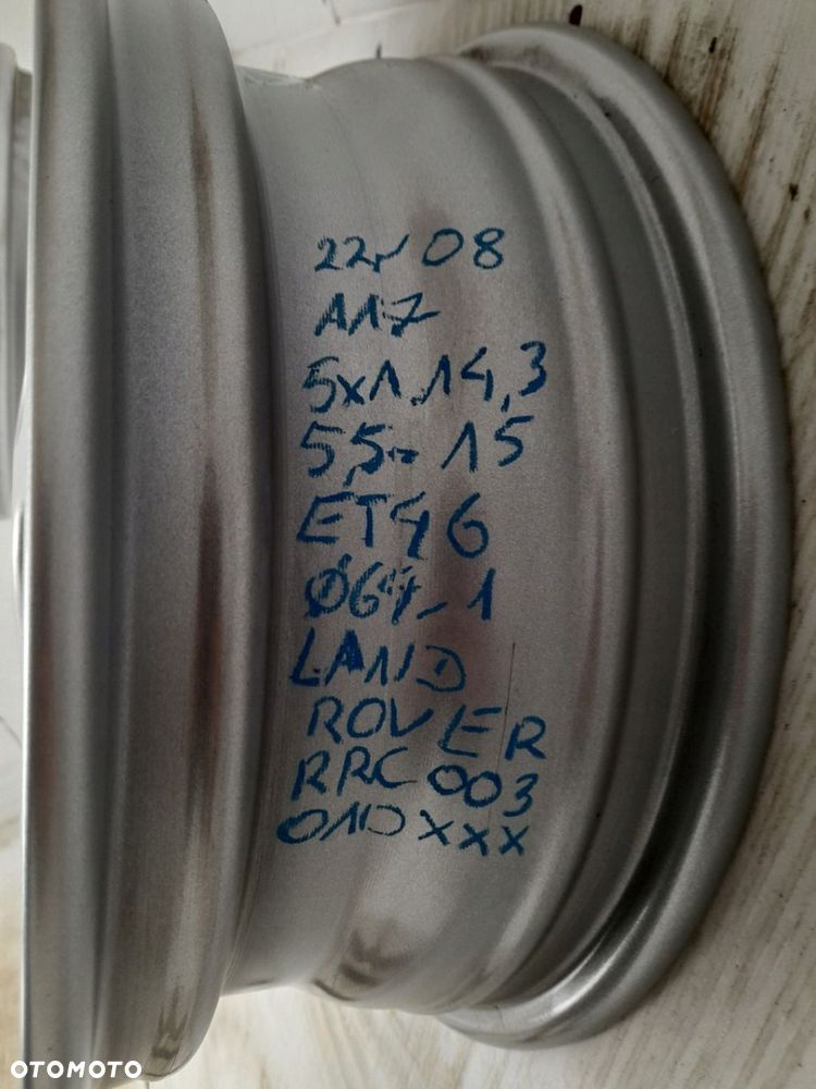 Felga aluminiowa Land Rover OE RRC003010XXX 5.5" x 15" 5x114.3 ET46 - 6