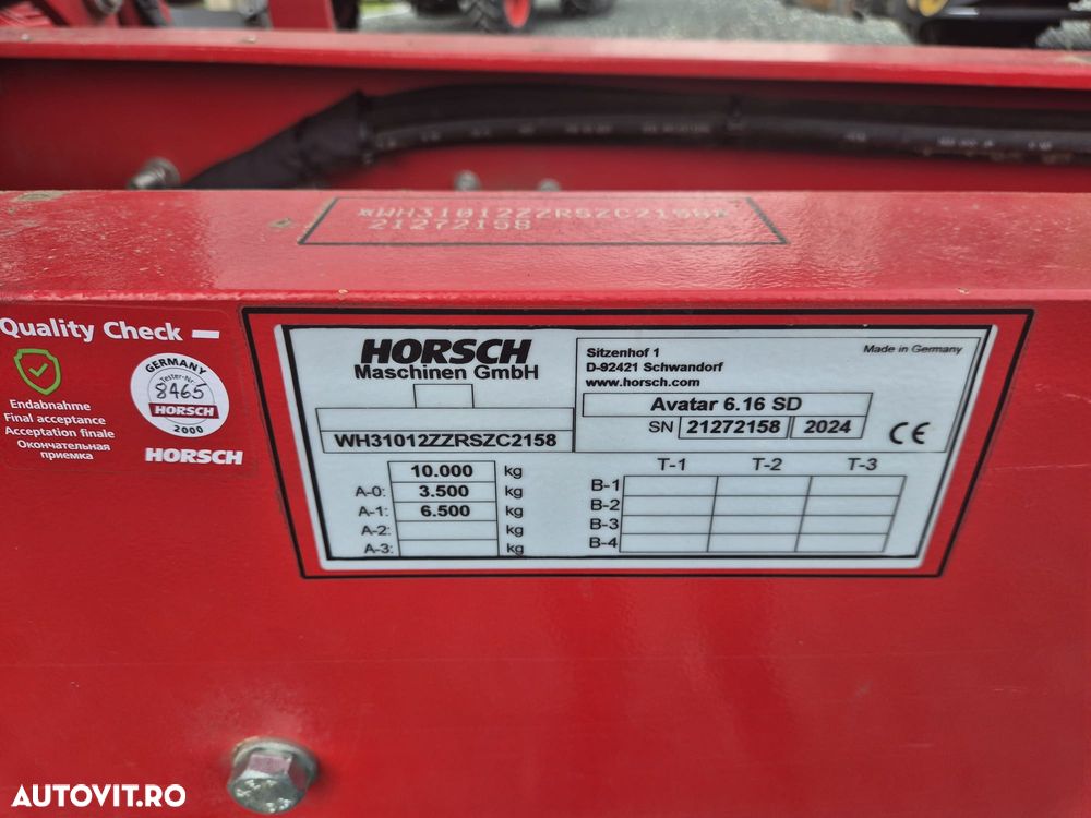 Horsch AVATAR 6.16 SD G+F - 6