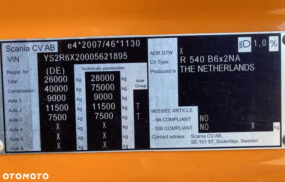 Scania R540 6x2 | żuraw PALFINGER PK 18002 EH | Lift Oś | Euro 6 | 2021 - 13