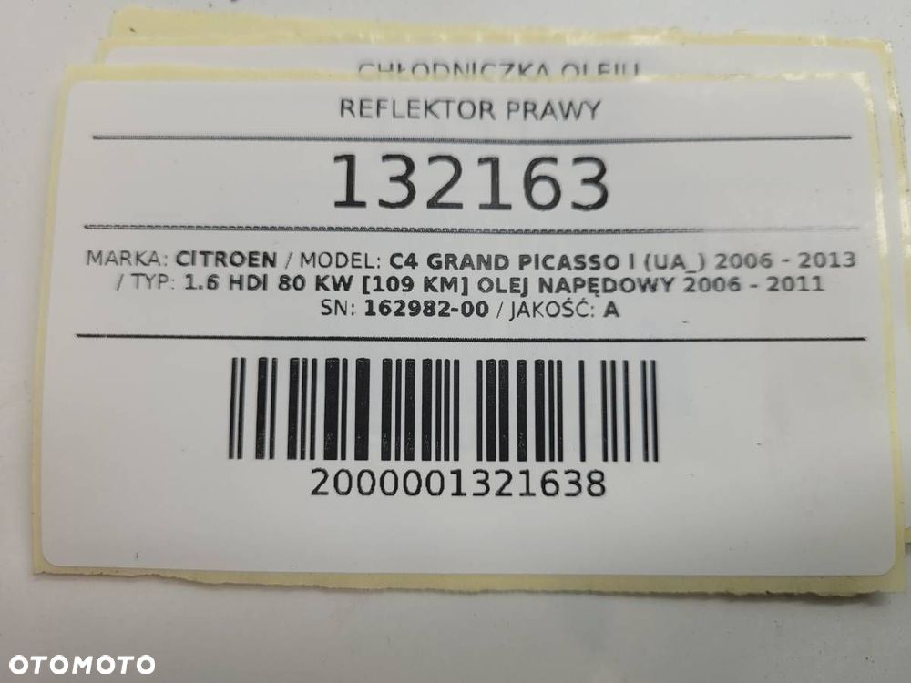 LAMPA PRZÓD PRZEDNIA PRAWA CITROEN C4 GRAND PICASSO I EU - 8