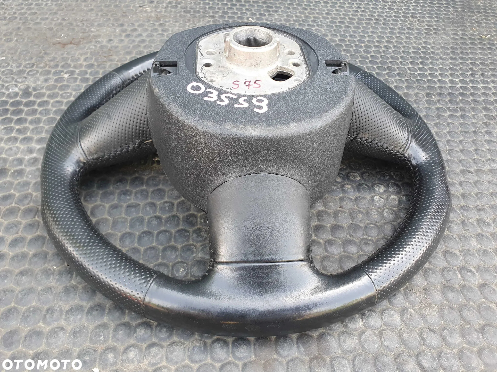 Kierownica Trzy 3 Ramienna Czarna Pikowana Skóra Air Bag Poduszka Wtyczka AUDI A4 B6 B7 - 27