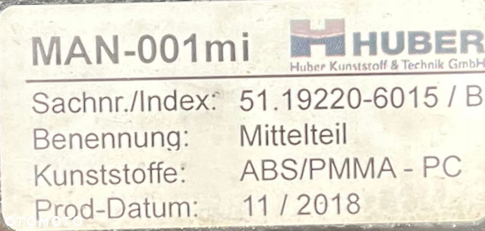 MAN POKRYWA SILNIKA OSŁONA GÓRNA 51192206015 - 4