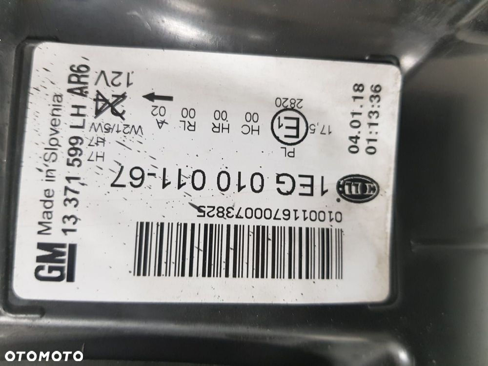 OPEL ASTRA 4 IV 09- LAMPY LAMPA LEWA PRAWA PRZEDNIA PRZÓD ORYGINAŁ EUROPA 1EG010011-68 1EG010011-67 - 12
