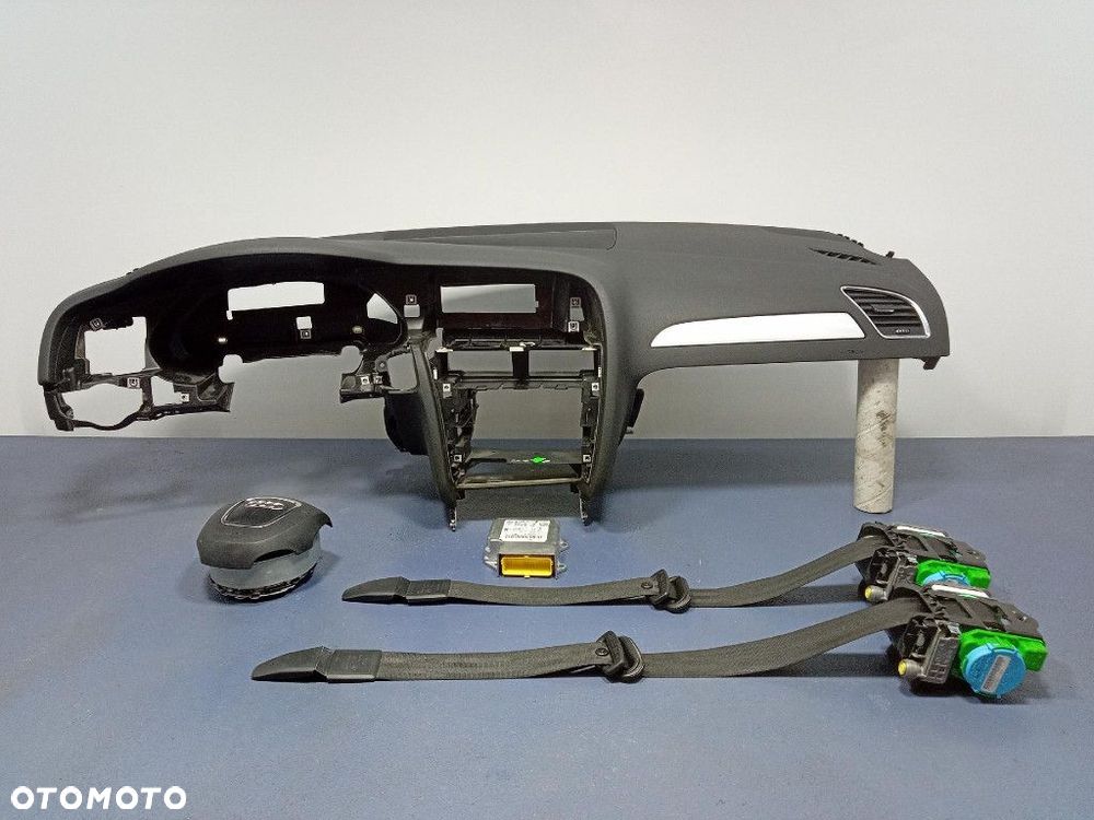 AUDI A4 B8 DESKA ROZDZIELCZA KONSOLA PODUSZKI PASY KPL EU 8K1857041 - 1