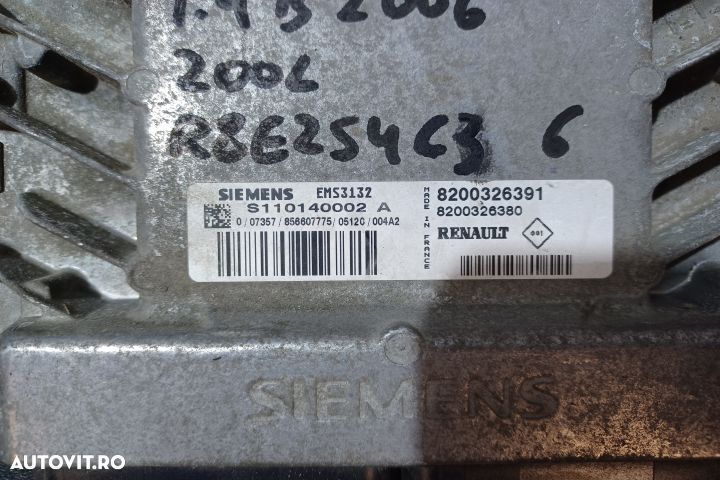 Calculator motor ECU S110140002  8200326391 - 1,4 B S110140002  82003 - 3