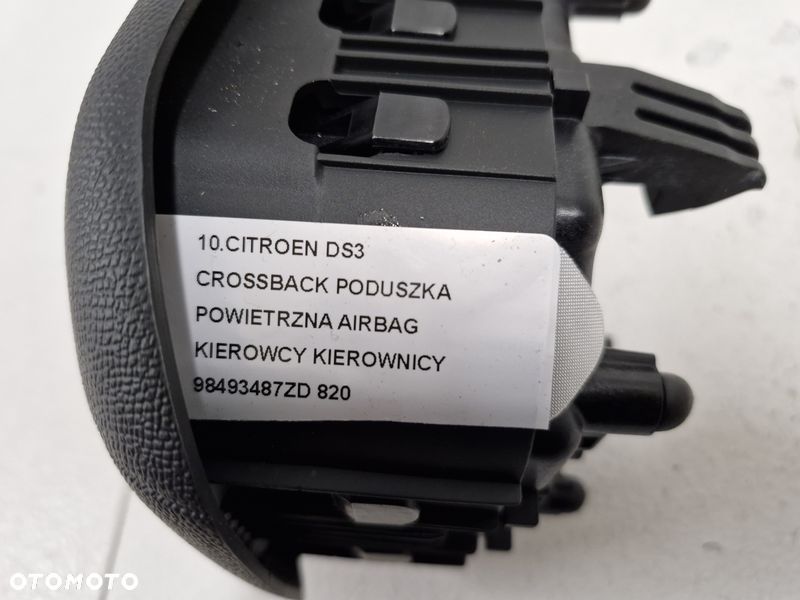 CITROEN DS3 CROSSBACK PODUSZKA POWIETRZNA AIRBAG KIEROWCY KIEROWNICY 98493487ZD - 6