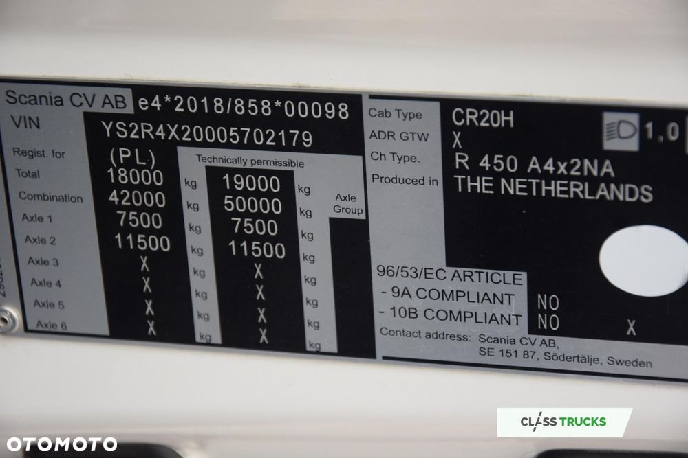 Scania R450 CR20H Retarder Adaptive Cruise Control ADAS Package - 18