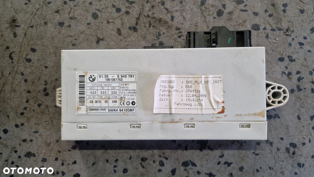 BMW E60 E61 MODUŁ CAS 6943791 - 1