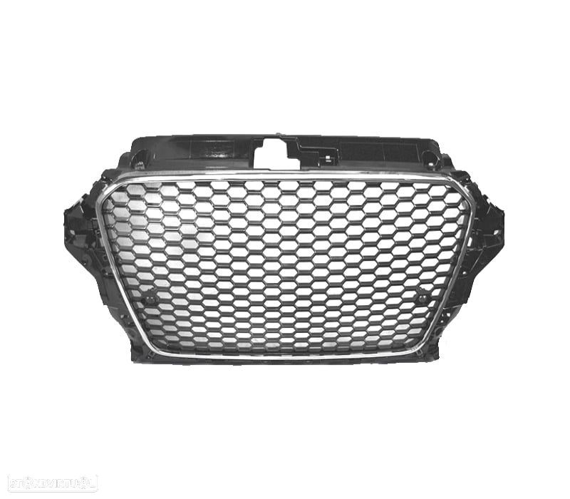 GRELHA AUDI A3 8V 12-16 PRETO CROMADO LOOK RS3 - 2
