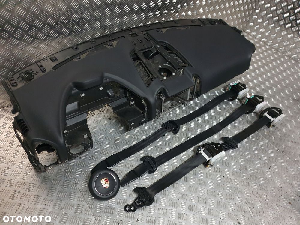 porsche cayenne ii lift 7p5 deska konsola kokpit airbag poduszki pasy - 3