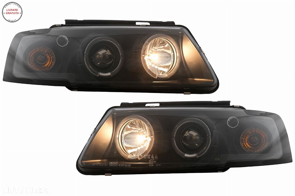 Faruri Angel Eyes VW Passat B5 3B (11.1996-08.2000) Negru- livrare gratuita - 9