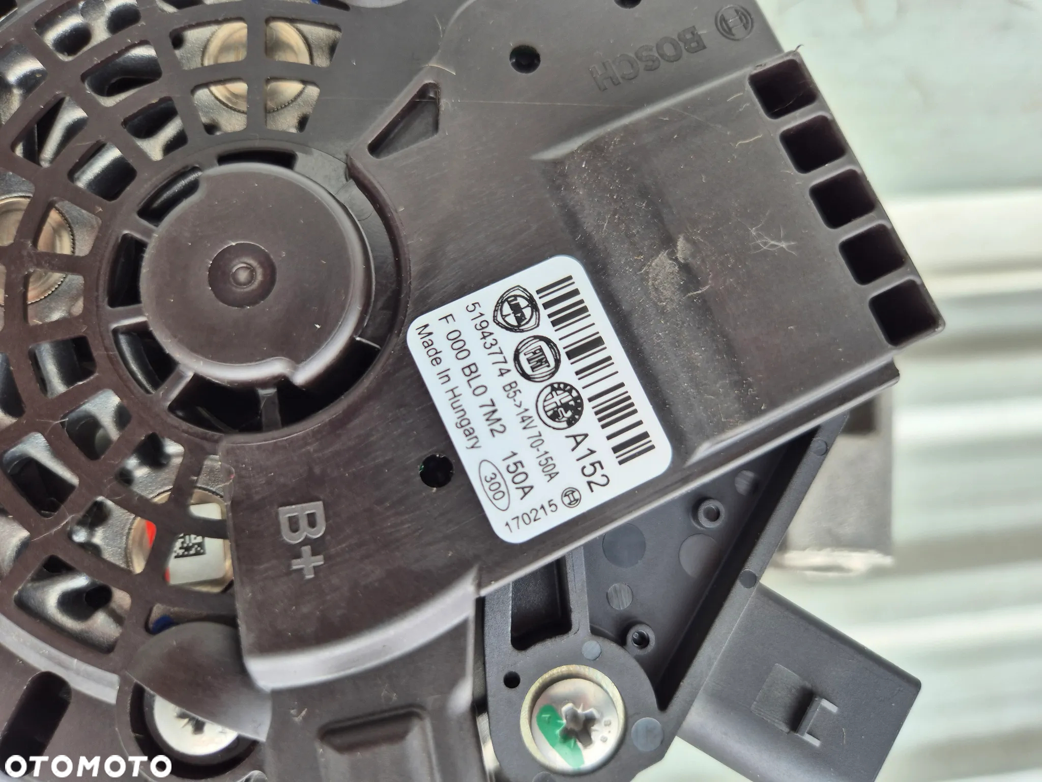 Alternator Fiat 500X 500L Jeep Renegade 1,6 E-torq 51943774 - 2