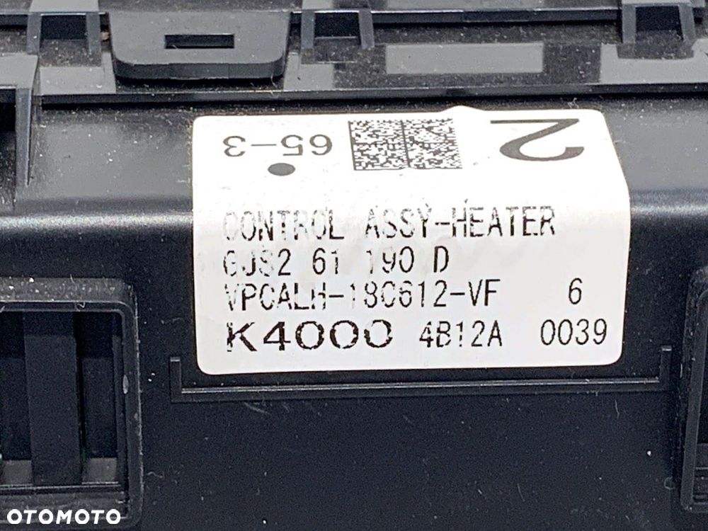 PANEL STEROWANIA NAWIEWU  MAZDA 6 sedan (GJ, GL) 2012 - 2022 2.5 (GJ5FP) 141 kW [192 KM] benzyna - 5