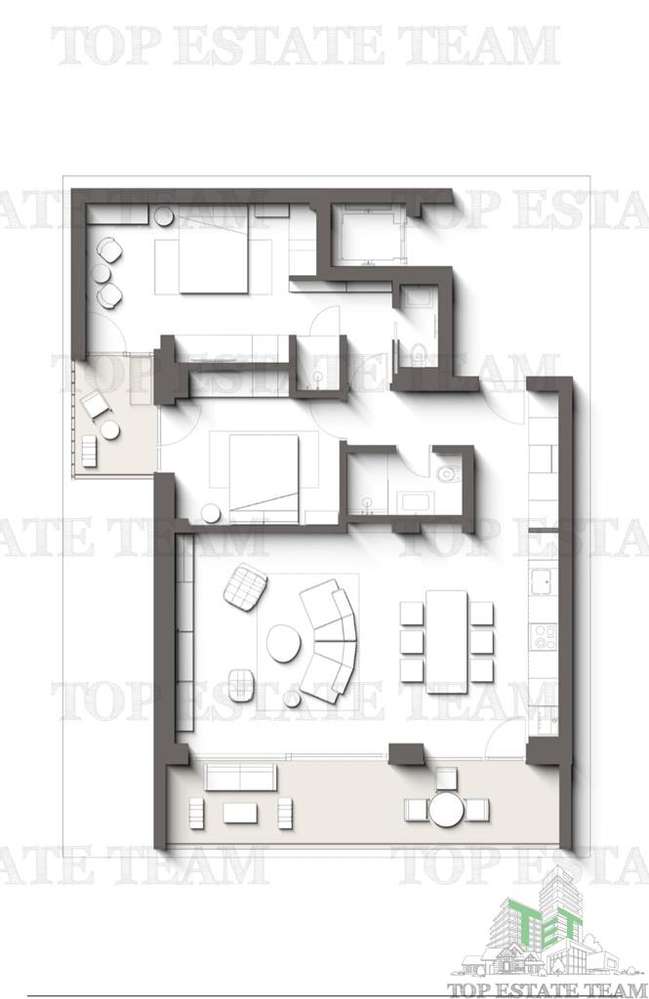 Apartament Premium cu 3 camere cu terase | Vedere directa la mare si p - Imagine principală: 2/20