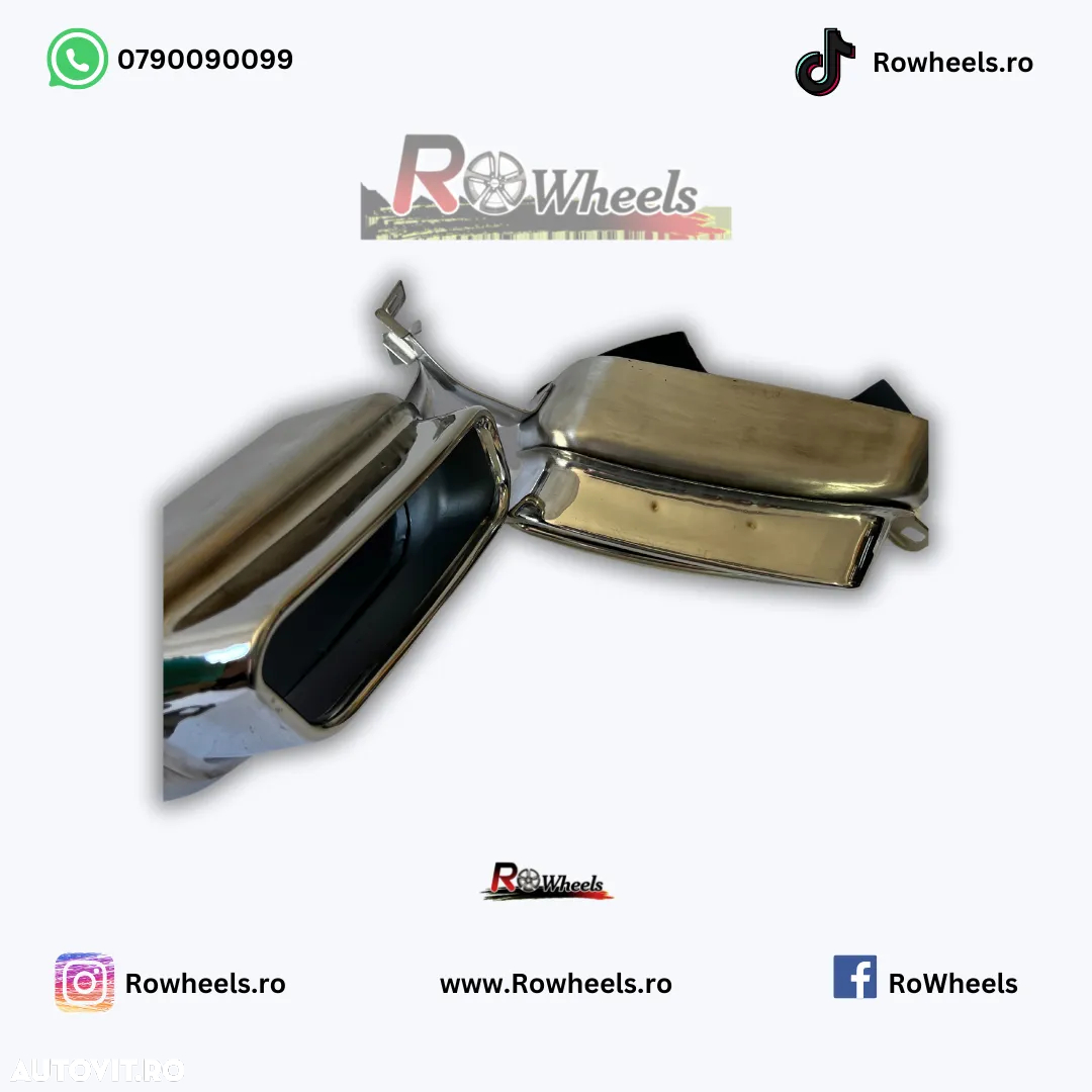 Ornamente tobe Tips evacuare sport BMW 740i seria 7 F01 F02 rnament toba bmw seria7 comanda se plaseaza pe whatsapp - 2