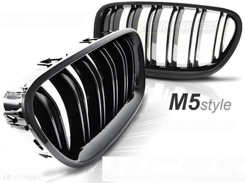 Grile pentru BMW Seria 5 F10 F11 NEW M5 M Look NEGRU LUCIOS ⭐️⭐️⭐️⭐️⭐️ - 1
