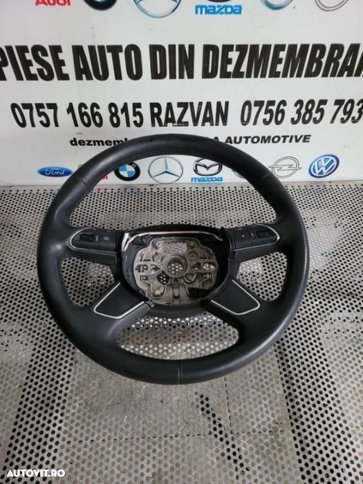 Volan Din Piele Cu Comenzi Audi A6 4G C7 An 2012-2018 Stare Foarte Buna - 1