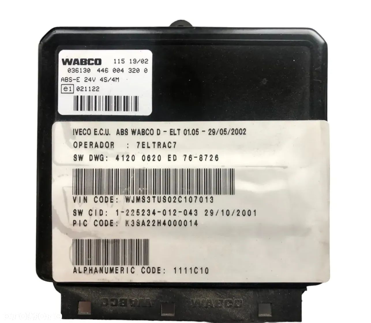 MODUŁ STEROWNIK KOMPUTER ABS IVECO 4460043200 - 1