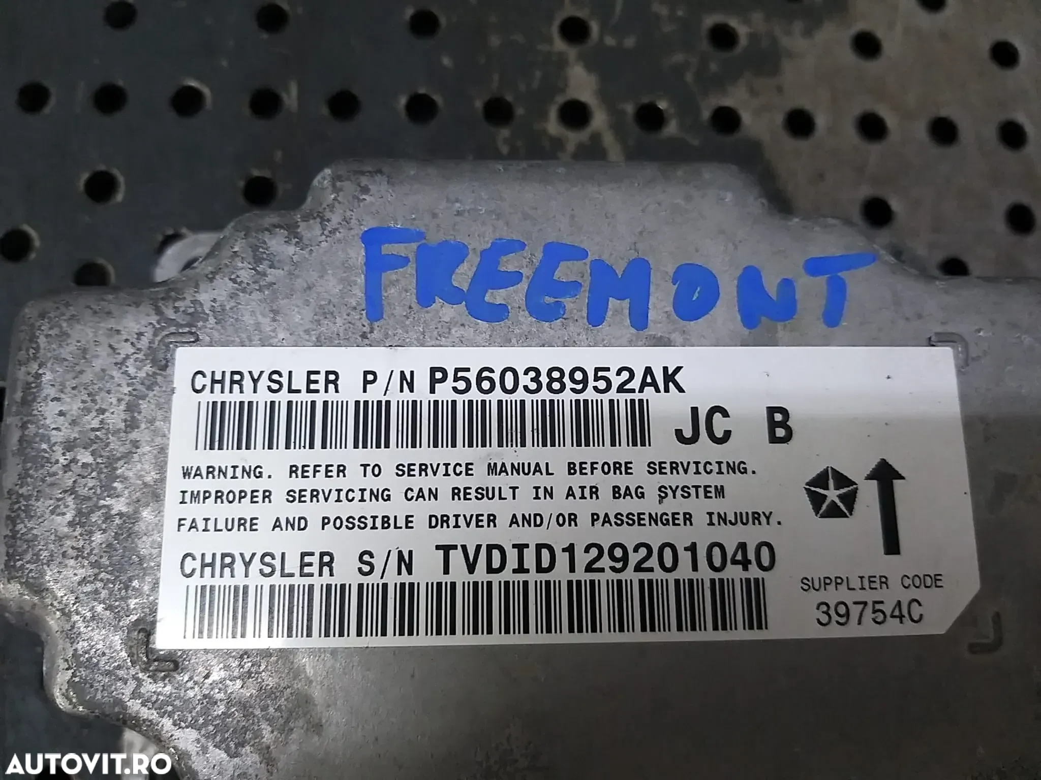 Modul calculator airbag fiat freemont 345 p56038952ak 39754c - 3