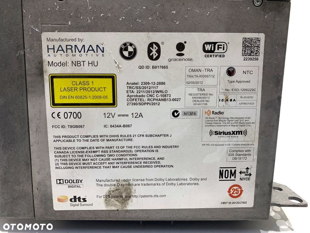 RADIO CZYTNIK NAWIGACJI  BMW X6 (F16, F86) 2014 - 2019 xDrive 30 d 190 kW [258 KM] olej napędowy - 4