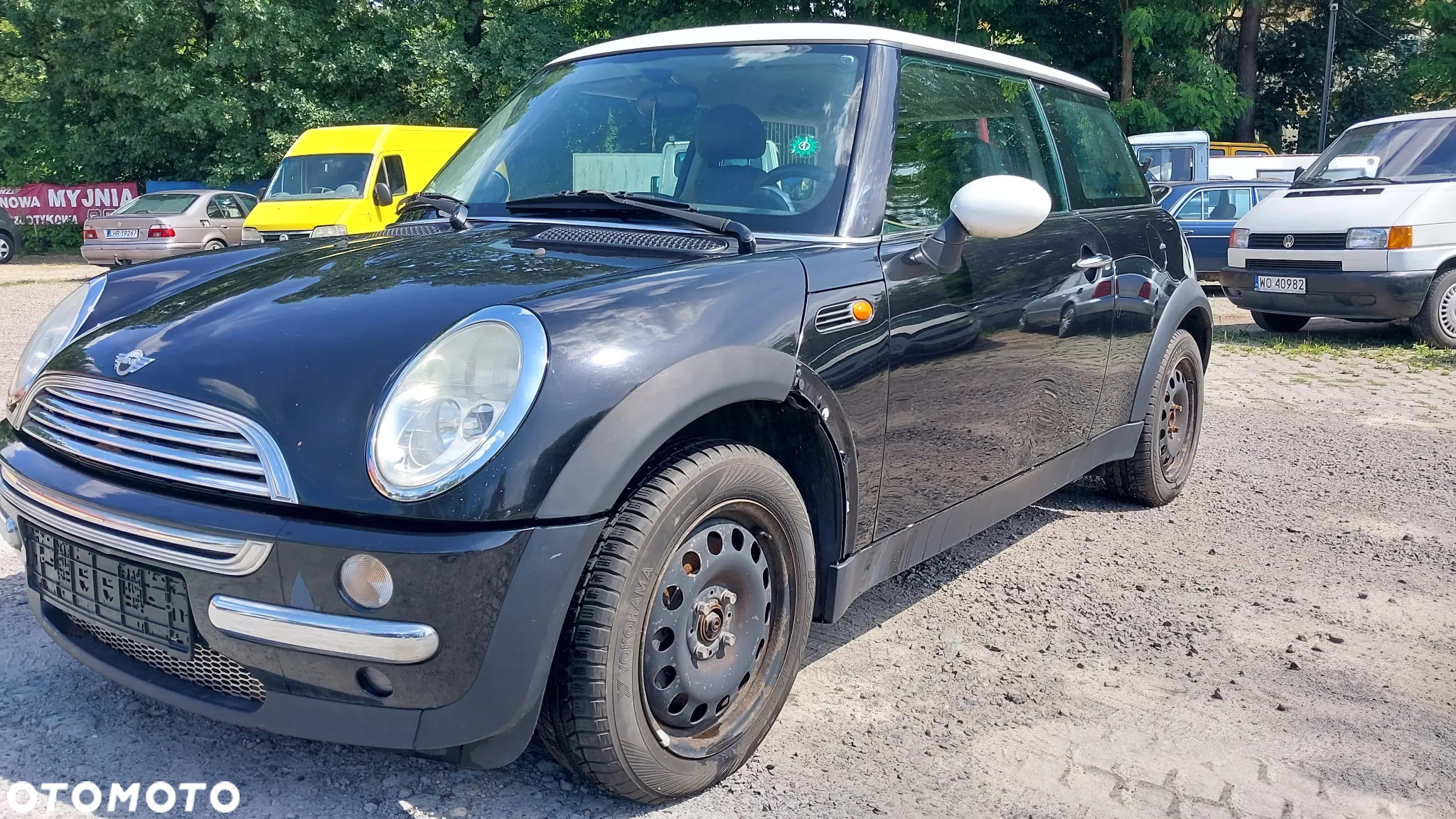 Mini Cooper I One R50 silnik 1.6 W10B16A benzyna drzwi maska zderzak cosmos black metalic 303 fotele wnętrze skóra boczki jasne skóry felgi koła szyba belka sanki lewarek konsola panel maglownica dach zamek drzwi prawy lewy przód Wszystkie części NA CZĘŚCI - 2
