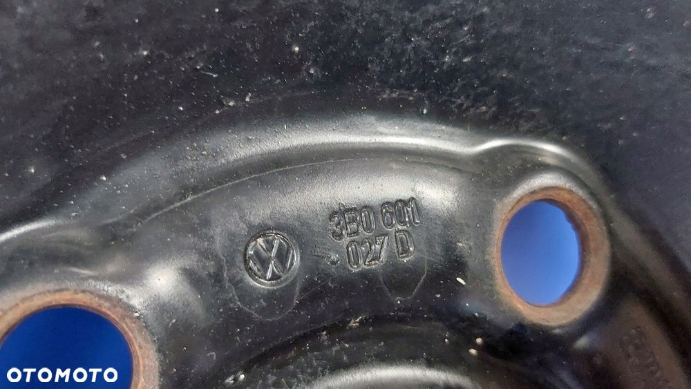 felga stalowa koło zapasowe vw passat b5 15'' 5x112 et37 6j 3b0601027d - 3